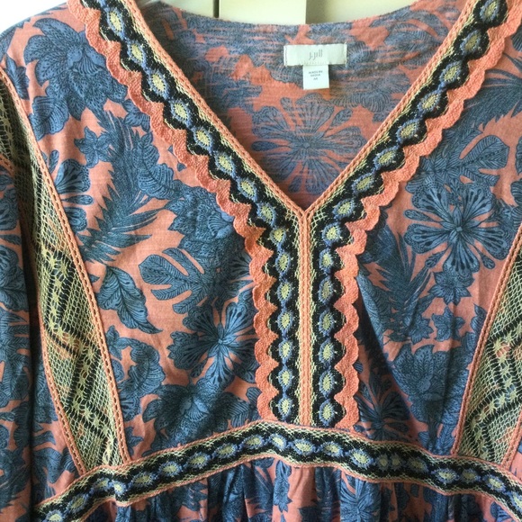 J Jill Boho Dress/Swim Coverup/Flowy Top - Picture 3 of 4